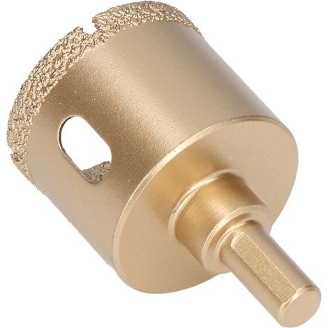 Scie cloche diamantée, foret en acier au carbone pour carrelage, porcelaine et verre, queue triangulaire, 42 mm (1/5)