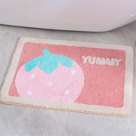 Tapis de douche dinosaure mignon, absorbant et antidérapant, lavable en machine pour baignoire, douche et salle de bain, 45 x 65 cm (1/3)