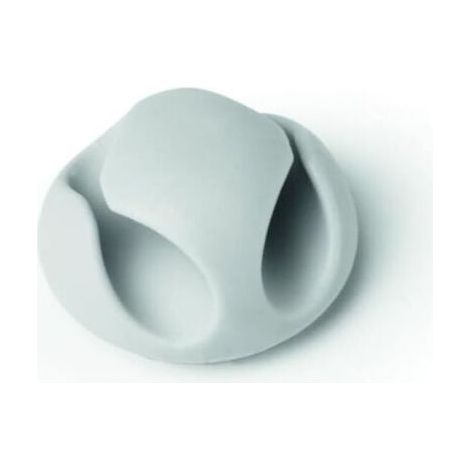 Lot de 6 serre-câbles à double trou – Outil de gestion des câbles (blanc) (1/3)