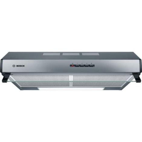Bosch – Hotte décorative murale 60 cm – Inox – Débit 350 m³/h – Niveau sonore 72 dB – Éclairage LED intégré – Evacuation et recyclage - DUL63CC50