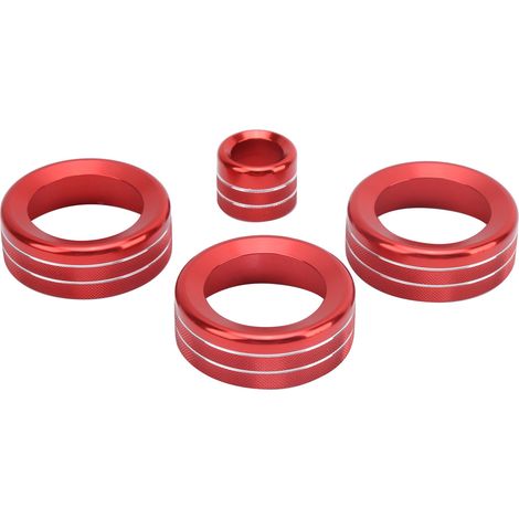 4 Anneaux décoratifs de climatisation pour BRZ 2017-2020, cercles de contrôle de tableau de bord, couvercles de boutons de climatisation rouges, lot de 4 pièces (1/5)