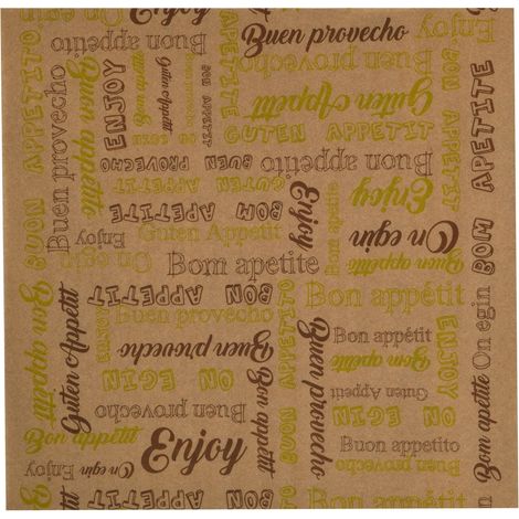 Papier ingraissable kraft "enjoy" 30 x 30 cm - 3000 unités - Betik
