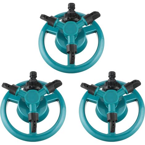 Filiyano-Lot de 3 épandeurs à gazon réglables à 360° pour jardin, avec rotation automatique et grande surface de couverture. Idéal pour les enfants (1/5)