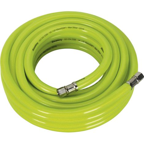 Sealey Air Hose High-Visibility 10m x �10mm with 1/4BSP Unions AHFC1038
