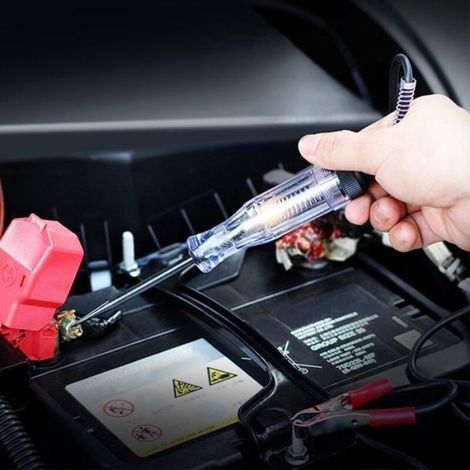 Testeur de Circuit Voiture 6-24V, sonde longue pour test de continuité et tension, fusible, interrupteur, fils, Testeur Multimètre (1/5)