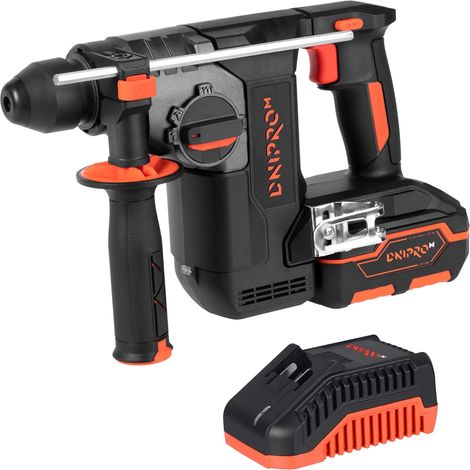 Dnipro‑M Martillo perforador a batería 20V SDS Plus 2.5 Joule. 4800 BPM. Brushless sin escobillas. Incluye 1x batería 4Ah y cargador. DHR-202BC ULTRA