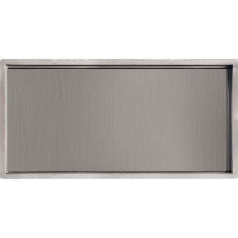 JTP Inox Rectangular Shower Niche 300mm H x 600mm W - Stainless Steel (1/2)