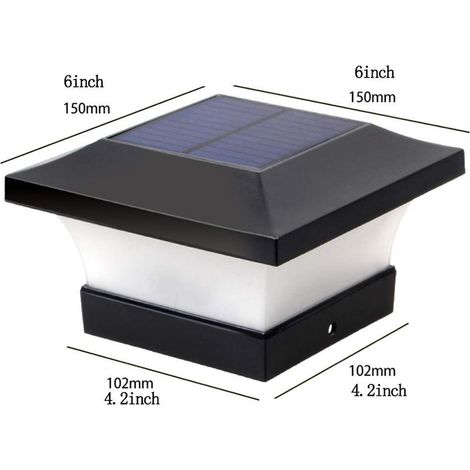 Colonne solaire étanche IP65, applique murale extérieure, lampe de clôture, éclairage de jardin pour terrasses et jardins publics. (1/4)