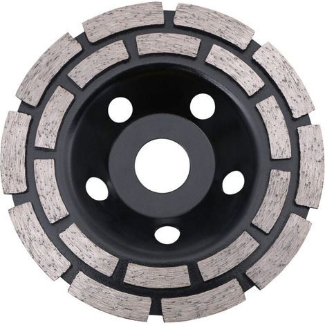 Diamant-Schleifscheibe Beton 125 x 22,2 mm zweireihig, Universal-Diamant-Schleifscheibe zum Schleifen von Beton, Stein, Granit, Estrich, Mauerwerk, universell einsetzbar (1/5)