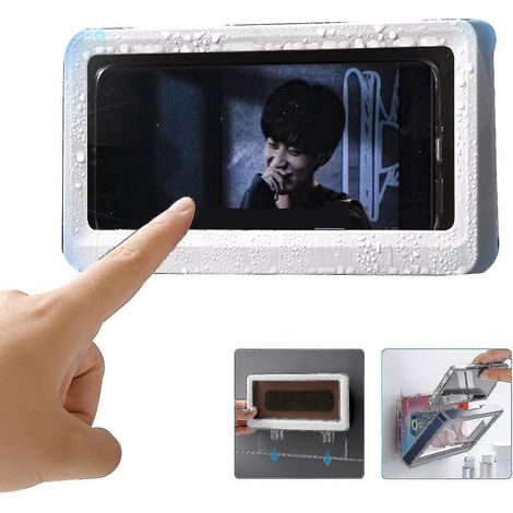 Support de téléphone de douche étanche, boîtier de support mural pour téléphone de salle de bain, adapté (1/5)