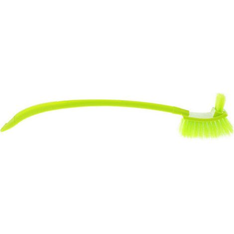 Brosse De Nettoyage Pour Toilettes Double Face Poignée Longue Accessoire Salle De Bain Vert 1 Pièce (1/2)