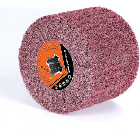 Schleifwalzen für Satiniermaschine, 80 Körnung Schleifhülsen für Schleifroller, Schleifwalze Bürste für Satiniermaschine Holz für Metall, Steinoberflächen, Renoviert, Satinmuster - 120 x 100 mm (1/5)