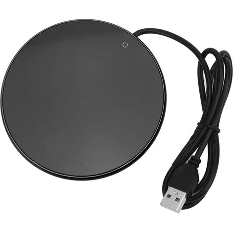 Support Tasse Chauffe-tasse 55°C Température Constante 3 Niveaux Léger Intelligent USB Chauffe-bougie Maison Bureau Voyage Noir (1/5)
