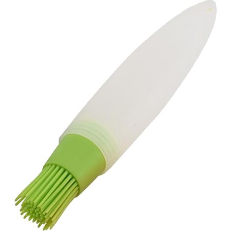 Brosse à bouteille d'huile en silicone,Brosse à huile en silicone, Bouteille distributrice d'huile en avec brosse, à badigeonner Portable en Silicone avec couvercle pour (1/5)