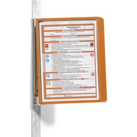 Durable Vario Bacheca Magnetica da Parete 5 Scomparti Arancione (1/4)