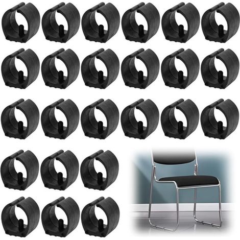 24 Pièces 25MM Patins de Protection pour Pieds de Chaise en Forme de U, Capuchons en Plastique Antidérapants et Résistants à l'usure (1/4)