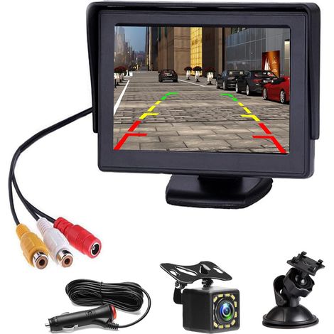 Caméra de recul 4,3 pouces HD – Vision nocturne 12 LED jusqu'à 8m – Imperméable – Installation facile pour camping-car, camion, remorque (1/5)