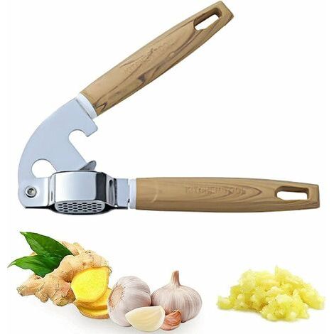 Professional Stainless Steel Garlic Press Professional Garlic Press Garlic Cutter Chopper Garlic Press Rustproof Garlic Press Crusher, with Non-Slip Handle, for Restaurant Home Kitchen (1/5)