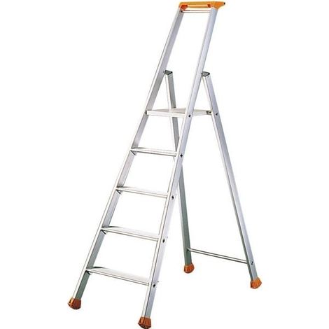 Marchepied Alu Pro 8 Marches Robuste, 8 Marches, Aluminium Anodisé - Générique