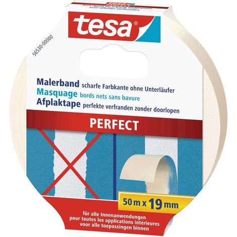 Ruban adhésif de masquage pour bords tranchants, 50 M x 19 MM - tesa (Par 16) (1/3)