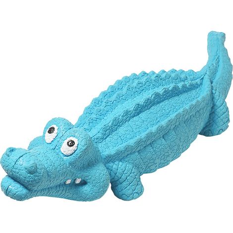 Jouet interactif pour animaux de compagnie en forme de crocodile, en caoutchouc naturel avec sons, stimulant la mastication et le nettoyage des dents 24