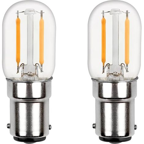 B15d 230V Cold White 6000K LED Light Bulb for Sewing Machine 150LM 2W Replaces B15d 15W Halogen Lamp 2 Contacts AC 220V Small Filament LED Bayonet Light Bulb (1/5)