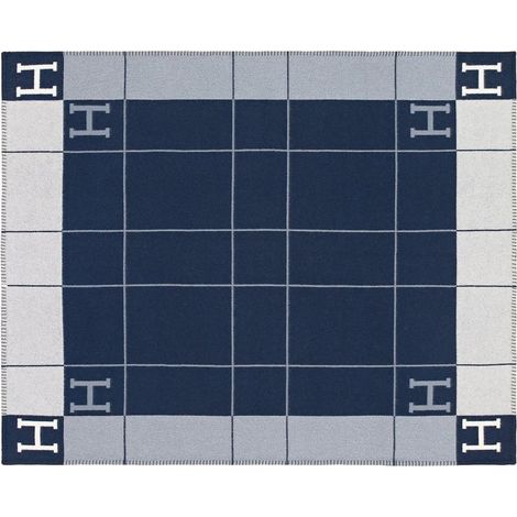 Couverture en laine tricotée lettre H, jeté de canapé, plaid d'avion en tissu tissé, châle doux et chaud, couverture décorative polyvalente (1/3)