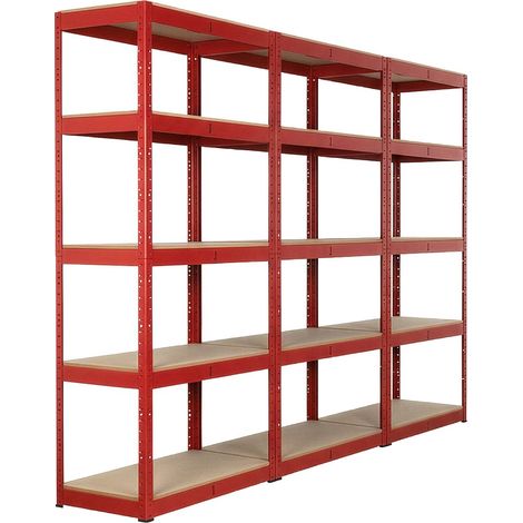 Sealey AP6350COMBO1 Racking Unit with 5 Shelves 350kg Capacity Per Level - Set of 3