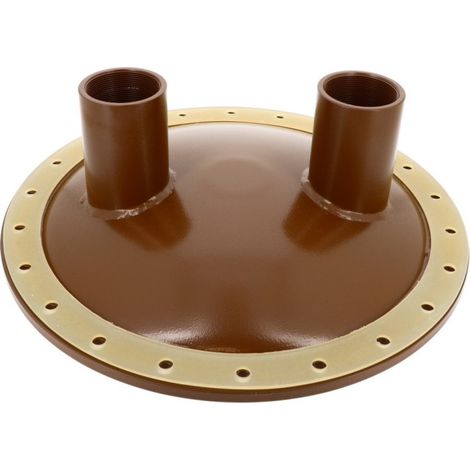 Bride 2 piquages 2"1/2 femelle avec isolant M1 pour ballons BSS de 1500 à 4000 L - THERMADOR ZB2RESM1