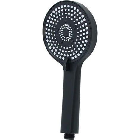 Cleafe - Doccetta Doccino Soffione Multigetto Doccia Bagno Moderno Nero 11.5x24.5 Cm 87543 - (1/2)