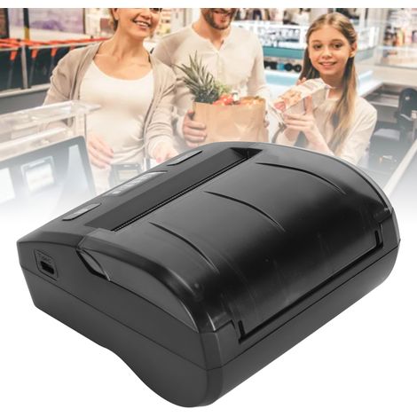 Stampante termica portatile Bluetooth multilingue da 80 mm con batteria da 2600 mAh, compatibile con Android, iOS e Windows, design portatile in ABS per ristoranti, bar e negozi. (1/4)