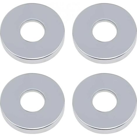 Lot de 4 rosaces de robinetterie chromées – Ø extérieur 70 mm, intérieur 26,5 mm (1/5)