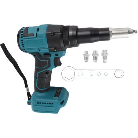 Pair - Riveteuse sans fil à moteur sans balais, compatible avec batterie 18 V, avec éclairage LED et couple élevé pour rivets en aluminium de 3,2 à 4,8 mm (1/8 à 3/16 pouce), idéale pour la constructi (1/5)