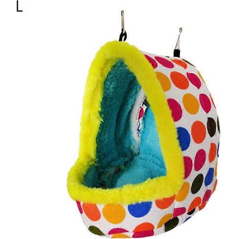 Nid chaud pour oiseaux, cabane douillette pour perroquets, maison suspendue d'hiver pour petits animaux de compagnie, hamac-tente - L- (1/5)