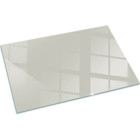 Plaque Rectangulaire décorative imprimée sous cheminée et poêle indépendant Protection Thermique Couleur Crème clair 100x70 cm (1/5)