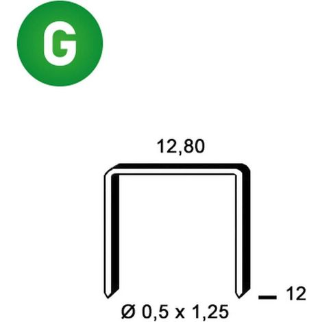 6 000 Agrafes Galvanisées P-12 - 12.8x12x0.5x1.25 mm - D-Work