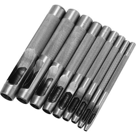 Set mit 9 Lederlochern, Gürtellocher, Bastelwerkzeug 2,5–10 mm (1/5)