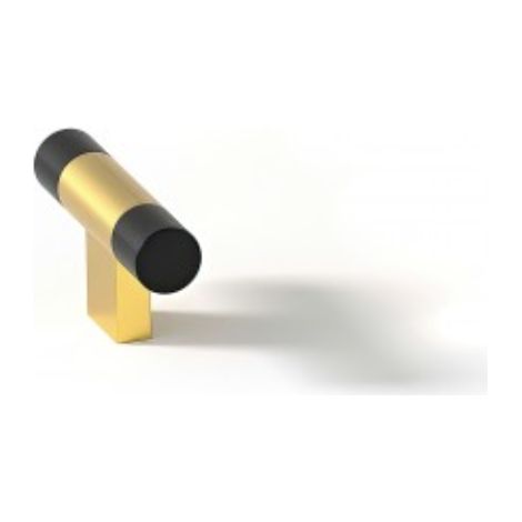 Poignée Round 9400 - talla Bois or brossé érable vernis wengué. 68x15x34mm