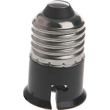 Adaptateur d'ampoule à visser, durable, de type E27 vers B22, pour la maison - Noir (1/5)