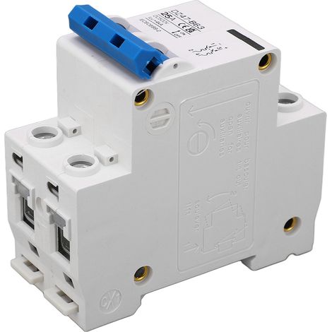 Disjoncteur DC 2P Type B 25A Rail DIN 500V, Protection Photovoltaïque Solaire, Interrupteur Modulaire Compact (1/5)