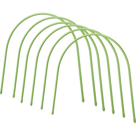 Cerceaux de Support de jardin multifonctionnels, cadre de piquets en acier recouvert de plastique de couleur verte pour cour (1/5)