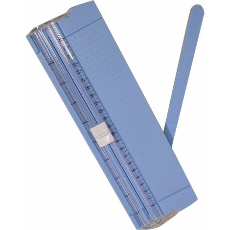 Coupe-papier A5, mini coupe-papier portable pour étudiants, coupe-photos pliable, bleu (1/3)