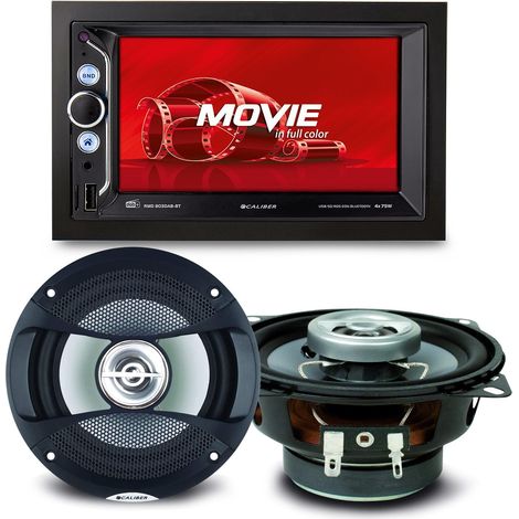 Pack sono voiture Autoradio RMD803DAB-B 4x75W + 2 haut parleurs 10cm 80W
