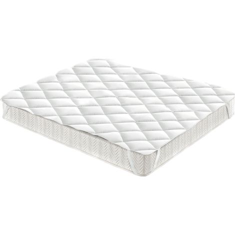 Topper Coprimaterasso Imbottito Trapuntato con Elastici Agli Angoli Modello LH, misuraSingolocoloreTopper (1/4)