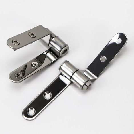 Cerniere e accessori per sedili WC in acciaio inox, adatti per copriwater, set di 2 cerniere.