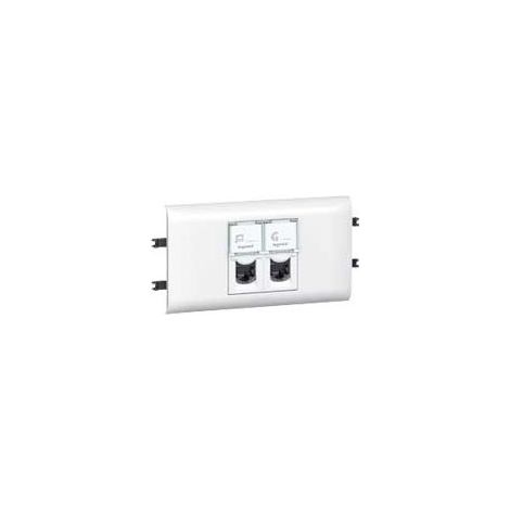 Legrand 078673 Legrand Mosaic socket with plate + bracket for DLP cv 65 - 2xRJ45 Cat.5e FTP - white