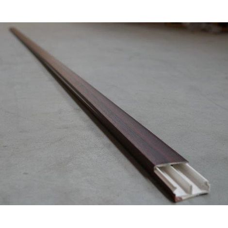 Moulure 30x11mm finition bois acajou – Couvercle avec fixation adhésive – Vendu au mètre linéaire – Protec