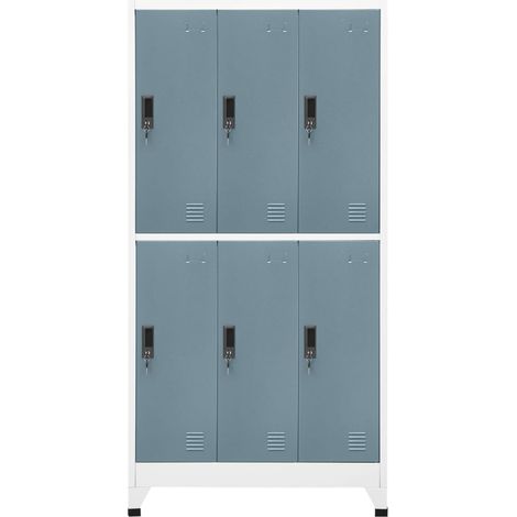 Maison Exclusive - Armadietto Grigio Chiaro e Scuro 90x45x180 cm in Acciaio