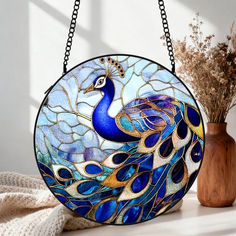 Attrape-soleil vitrail dauphin 20 cm décoration suspendue fenêtre animal lumineux cadeau Noël (1/5)