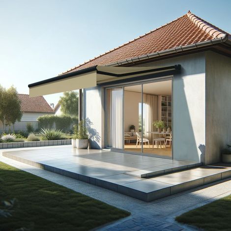 Toldo logia PALOS 3,00x2,00 M (Motorizada con Interruptor - Gris antracita estructurado RAL7016ST - Crudo) (1/5)